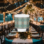 Elegante koperturquois bloemencirkels whisky glas