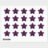 Elegante koppel monogram ster sticker (Vel)