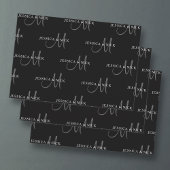 Elegante koppel namen & monogram inpakpapier vel