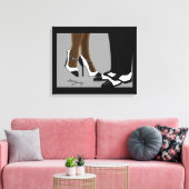Elegante Koppel - Uitgerekte Canvasprint Canvas Afdruk (Insitu (Woonkamer))