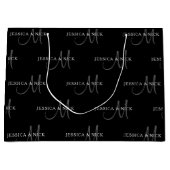 Elegante Koppelnamen & Monogram Groot Cadeauzakje (Voorkant)