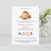 Elegante Koppels Bruiloft Brunch Kaart (Staand voorkant)