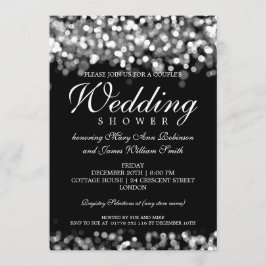 Elegante Koppels Douche Zilveren Lichten Kaart