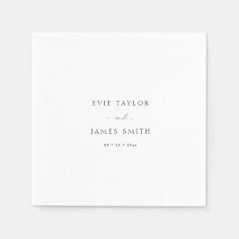 Elegante koppels namen script bruiloft servet