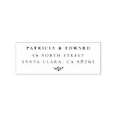 Elegante koppels noemen rustieke lente terug adres rubberstempel (Afrduk)