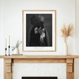 Elegante koppels Pas getrouwd Moderne foto bruilof Poster