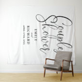 Elegante koppels Trouwdouche Foto achtergrond Wandkleed (In Situ (horizontaal))