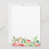 Elegante koraal blos tuin rozen pensioen partij kaart (Achterkant)