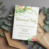 Elegante koraal blos tuin rozen pensioen partij kaart