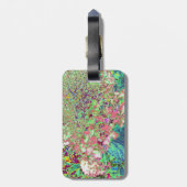 Elegante Koraal en Chartreuse Limelight Hortensia Bagagelabel (Achterkant verticaal)