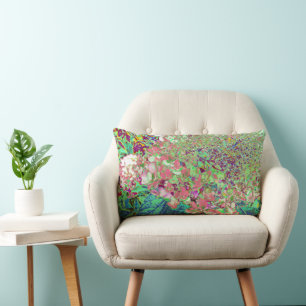 Elegante koraal- en chartreuse Limelight Hydrangea Kussen