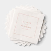Elegante Koraal Minimalistisch Folie Servetten (Insitu (Gestapeld))