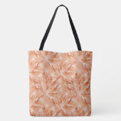 Elegante Koraal Palmblad Grote Schoudertas Tote Bag (Achterkant)