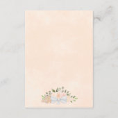 Elegante koraal perzik bloemenbruiloft details QR- Informatiekaartje (Achterkant)