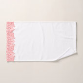 Elegante koraal-rode bloemige paisley vogelaar bad handdoek (Handdoek)