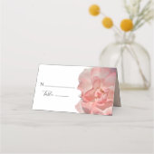 Elegante Koraal Roze Bloemen Roos Trouwtafel Plaat Plaatskaartje (Achterkant)