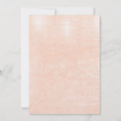 Elegante Koraal Roze Roos Bloemen 2e bruiloft Kaart (Achterkant)