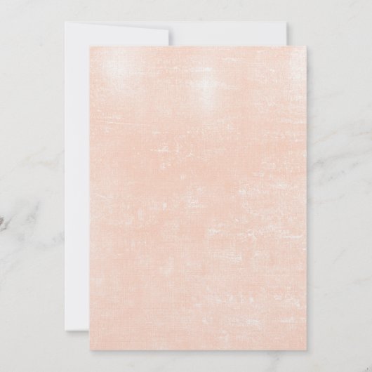 Elegante Koraal Roze Roos Bloemen 2e bruiloft Kaart (Achterkant)