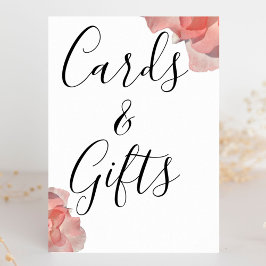 Elegante Koraal Roze Roos Bloemkaarten & Cadeaus Poster