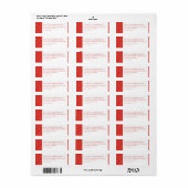 Elegante Koraal Wervelende Rand Etiket (Full Sheet)