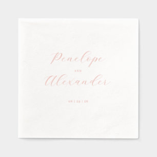 Elegante Koraalcalligrafie Folie Servetten