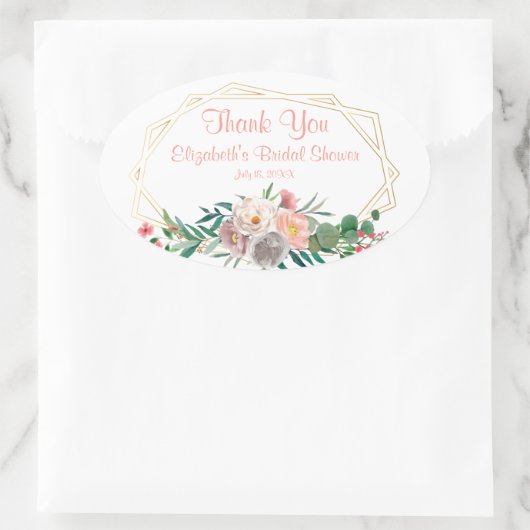 Elegante koraalrode bruidsdouche vierkante sticker (Tas)