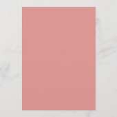 Elegante koraalroze monogram moderne bruiloft menu (Achterkant)