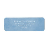 Elegante korenbloem blauw bruiloft retour adres etiket (Voorkant)