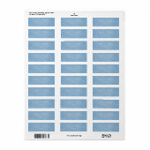 Elegante korenbloem blauw bruiloft retour adres etiket (Full Sheet)