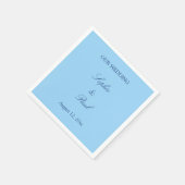 Elegante korenbloem blauwe bruiloft servetten (Hoek)
