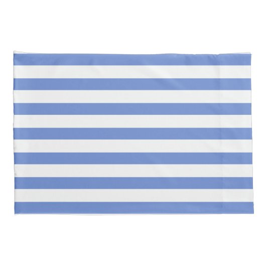 Elegante korenbloem blauwe strepen kussensloop (Achterkant-Rechts)