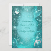 Elegante kosmische turquoise groene diamanten glin kaart (Voorkant)