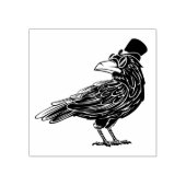 Elegante Kraai Raven Hoed Rubberstempel (Afrduk)