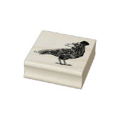 Elegante Kraai Raven Hoed Rubberstempel (Stempel)