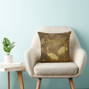 Elegante Kraanvogels Kunstpatroon   Kleurrijke Kra Kussen