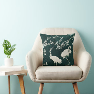 Elegante Kraanvogels Kunstpatroon   Kleurrijke Kra Kussen