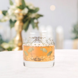 Elegante Kraanvogels Kunstpatroon | Kleurrijke Kra Whisky Glas