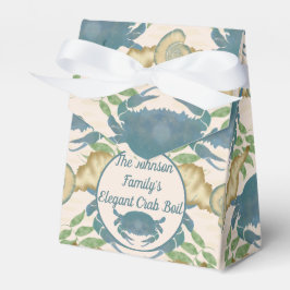 Elegante Krab Feest-Waterverf Blauwe Krabben, Zees Bedankdoosjes