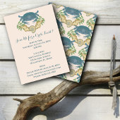 Elegante Krab Feest-Waterverf Blauwe Krabben, Zees Kaart