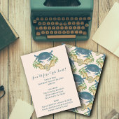 Elegante Krab Feest-Waterverf Blauwe Krabben, Zees Kaart