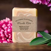 Elegante kraft papier stijl zeep buik band uitnodigingen wikkel