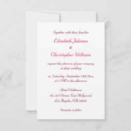 Elegante Kraftpapier Huwelijksuitnodigingskaart Op Kaart