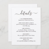 Elegante Kraftpapieren Huwelijksdetails Informatiekaartje (Voorkant / Achterkant)