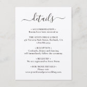 Elegante Kraftpapieren Huwelijksdetails Informatiekaartje (Voorkant)