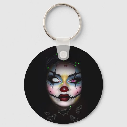 Elegante krankzinnige clown sleutelhanger (Voorkant)
