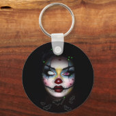 Elegante krankzinnige clown sleutelhanger (Voorkant)