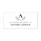 Elegante krans boek stempel (Afrduk)