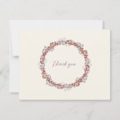  Elegante Krans bruiloft Bedankkaart (Voorkant)