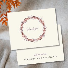  Elegante Krans bruiloft Bedankkaart