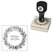 Elegante  krans bruiloft rubberstempel (Gestempeld)